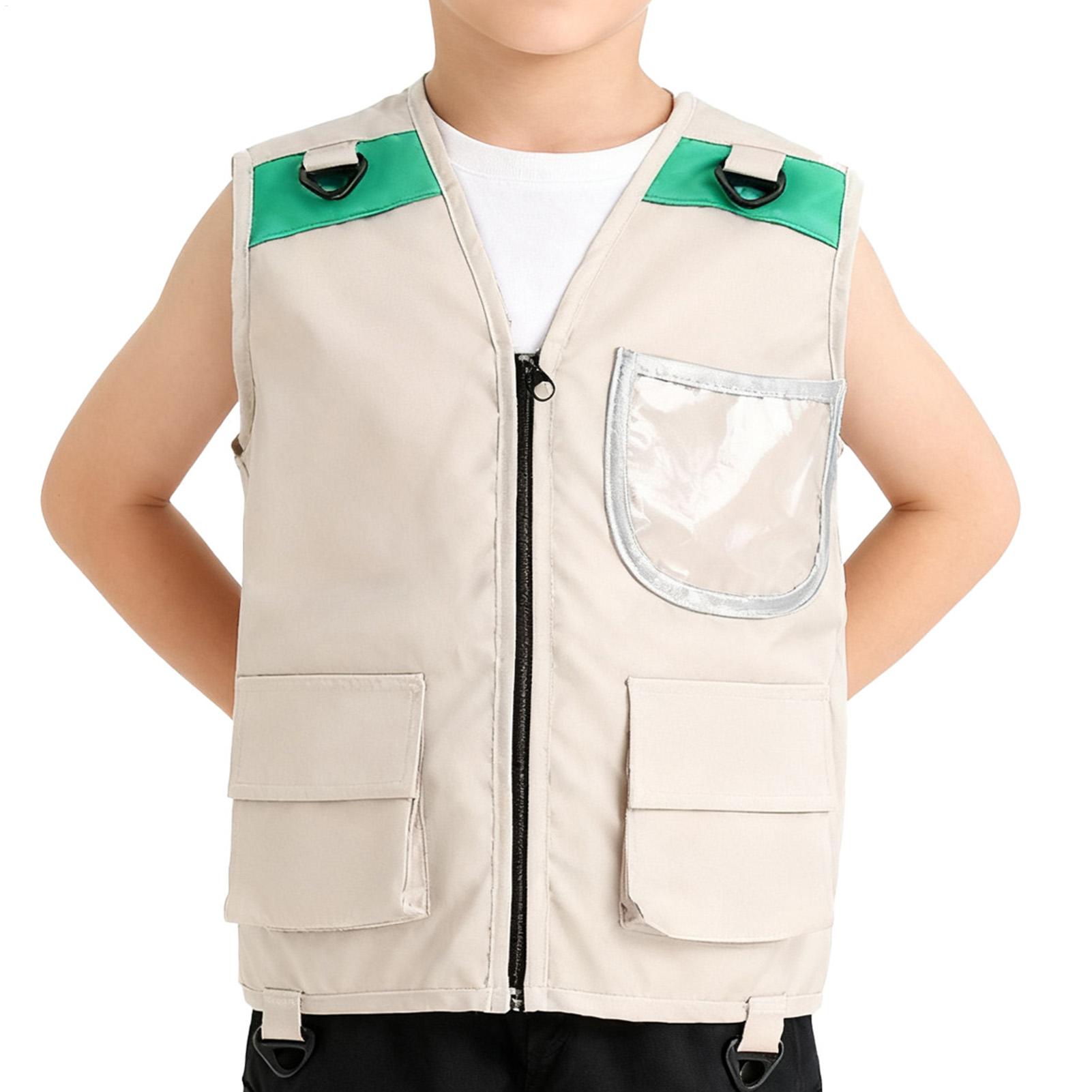 Outdoor Adventure Vest - Kids Explorer Vest Costume Safari Cargo