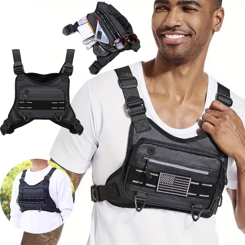 Outdoor Adventure Vest - Outdoor Chest Bag For Men Front
