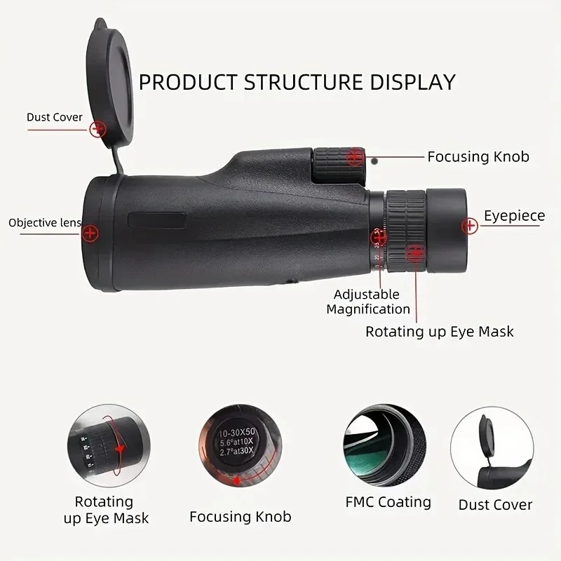 High Power 30x52 Monocular Ste - Outdoor Adventure Watches 评论和价格