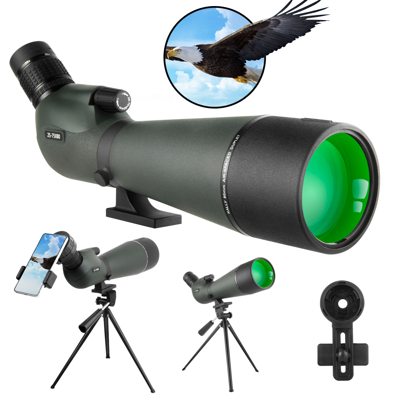 25-75x80 Telescope Spotting Sc - Outdoor Adventure Watches 评论和价格
