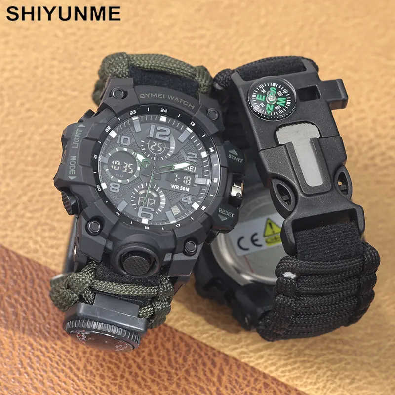 SHIYUNME Outdoor Survival Men  - Outdoor Adventure Watches 评论和价格