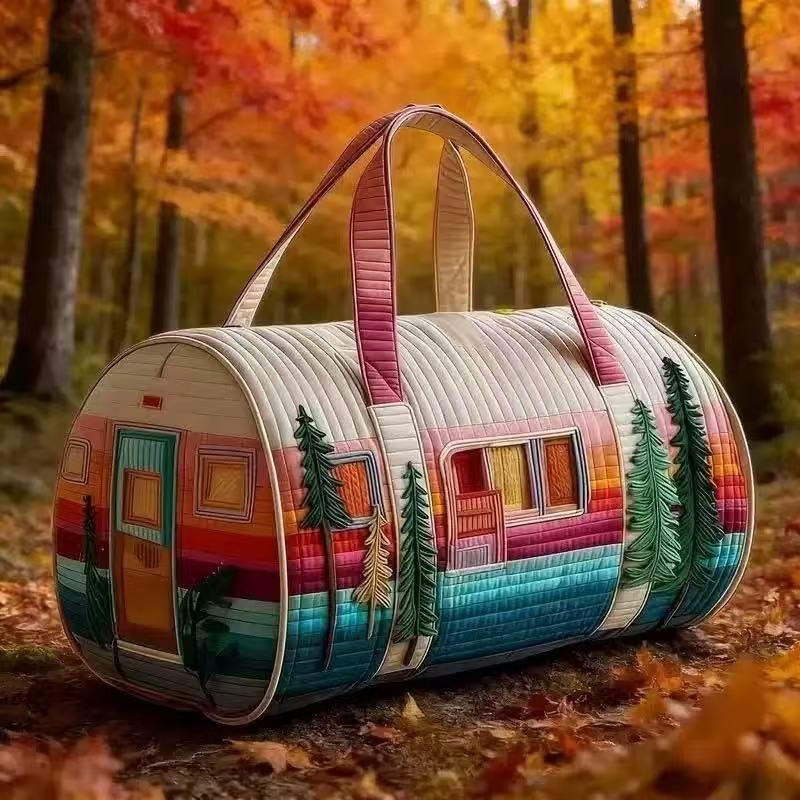 Vintage Camper Van Quilted Duf - Outdoor Adventure Quilt 评论和价格