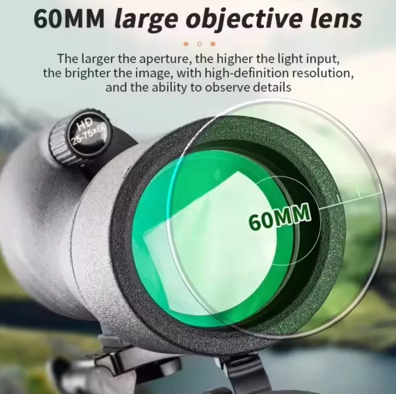 25-75x60 HD Spotting Scope Zoo - Outdoor Adventure Watches 评论和价格